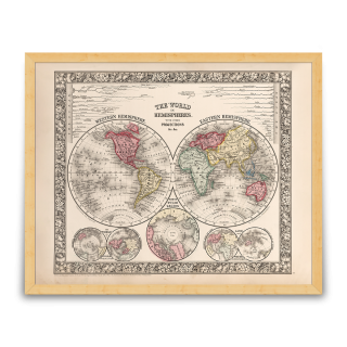 Mapa světa – Mitchell