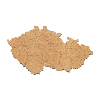 Korková mapa Česka