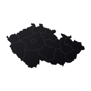 Vyřezávaná mapa Česka z...