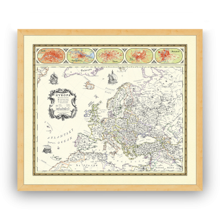 Retro mapa Evropy