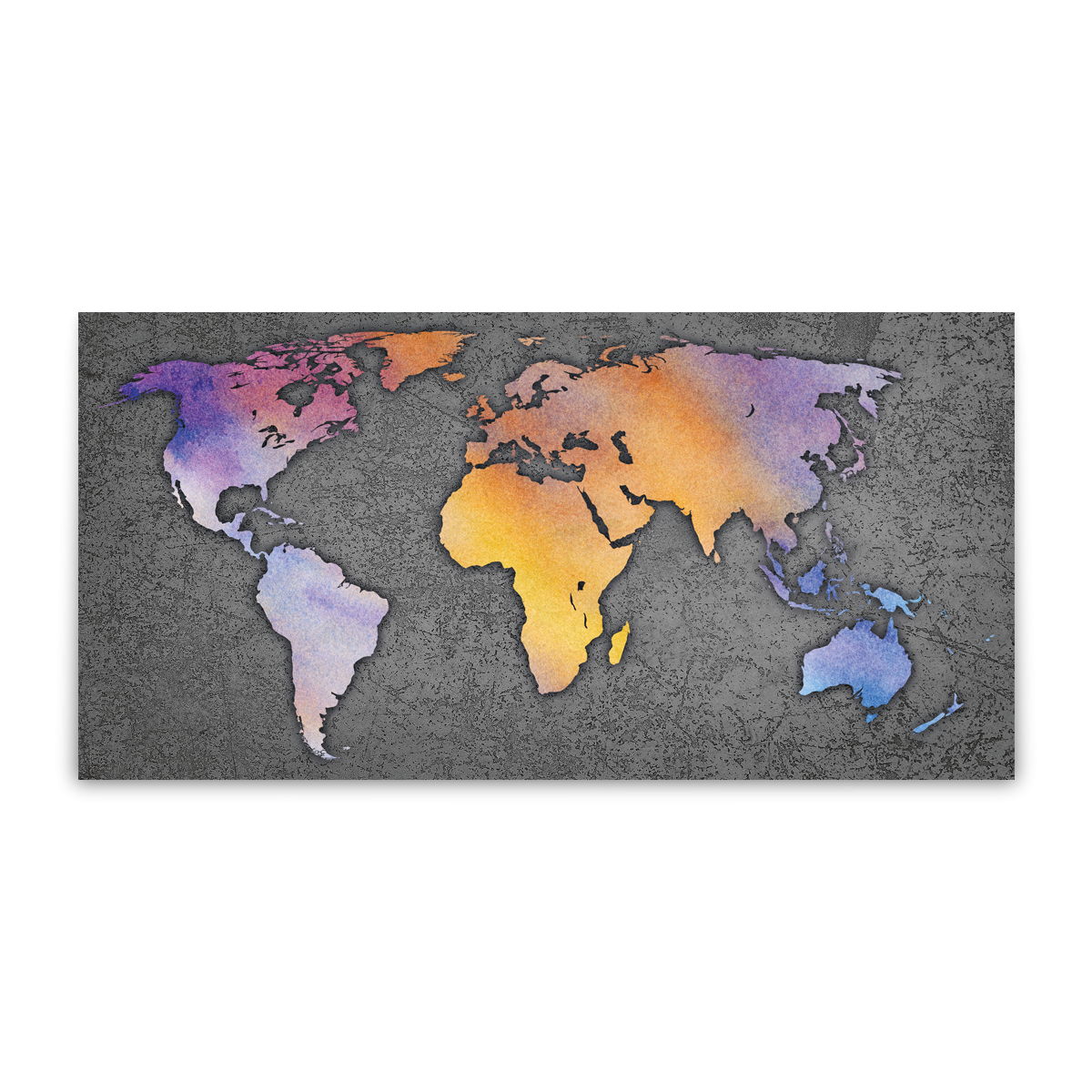 Svět v barvách - textura – beton 1 / oranžové odstíny / papír / bez lišt / 70×35 cm