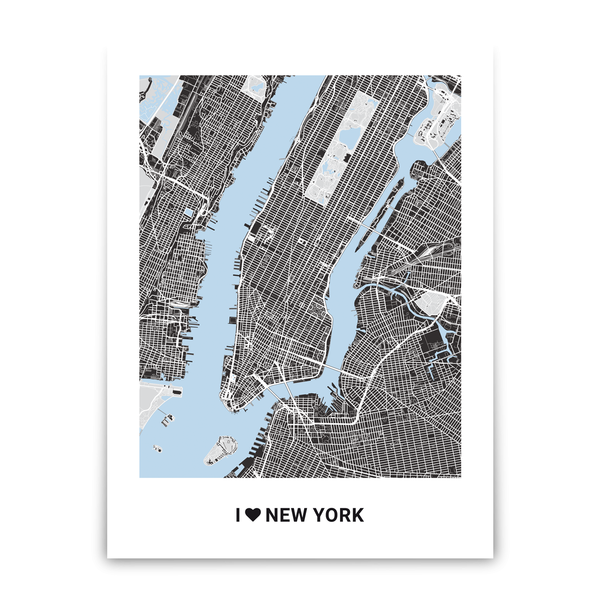 New York - zahraniční města – love / zahraniční města – černá / pěnová kapa deska / bez rámu / 60×80 cm