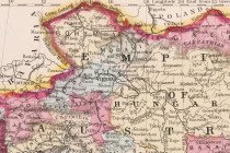 Detail dobové mapy Rakouska-Uherska