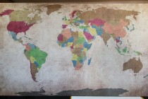 Celkový pohled na retro politickou mapu světa